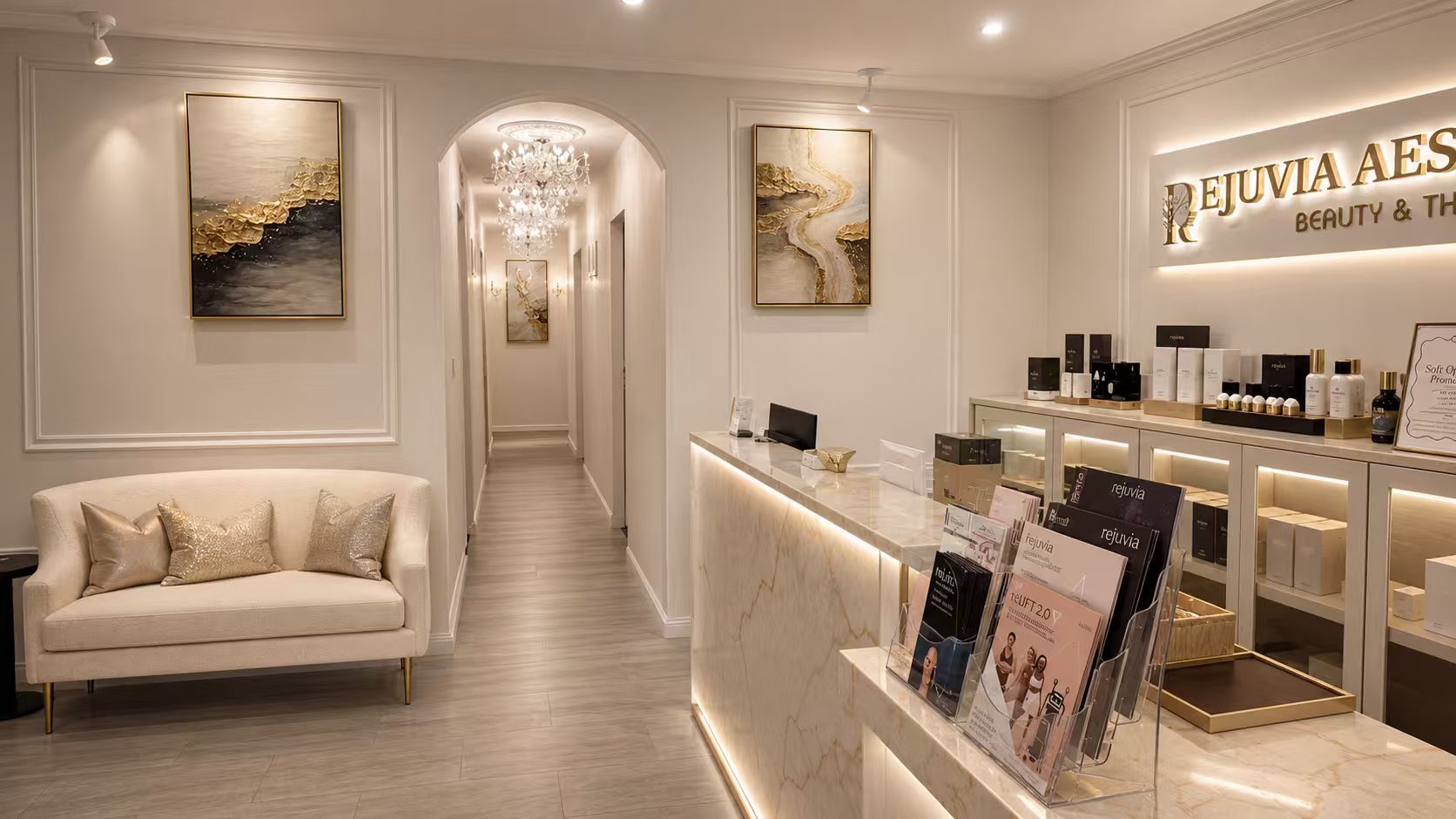 Rejuvia wellness clinic interior