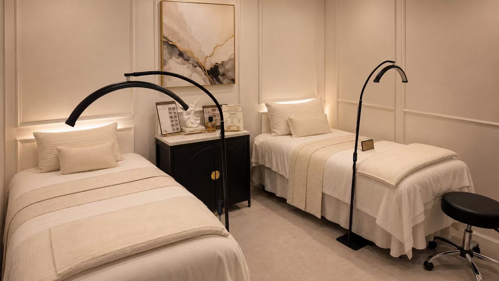Massage and wellness treatment room